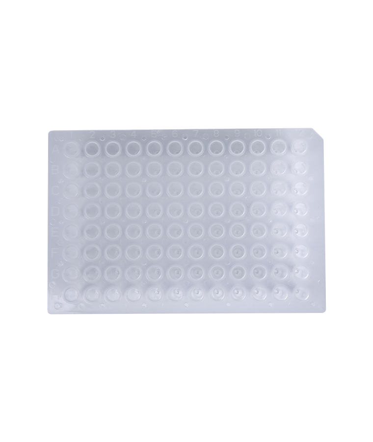 PCR20-C-96-NS 0.2 میلی لیتر پلیت PCR شفاف 96 چاهی بدون حاشیه