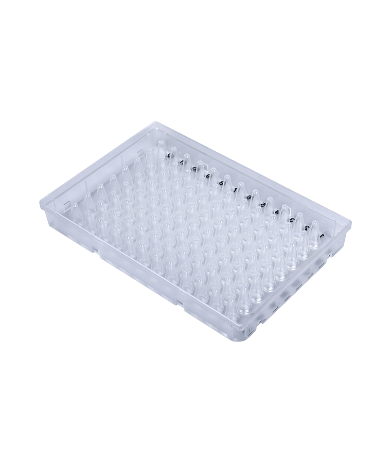 PCR20-C-96-FS-BC 0.2 میلی لیتر صفحه PCR دامن کامل شفاف 96 چاهی